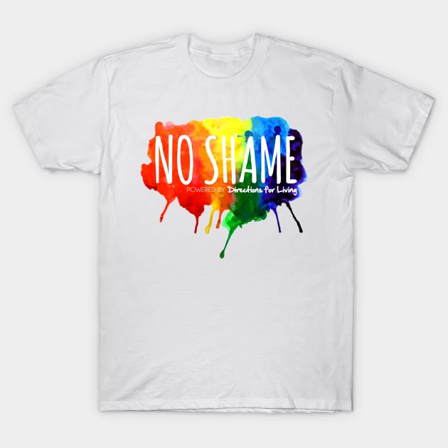 No Shame Rainbow T-Shirt by directionsforliving